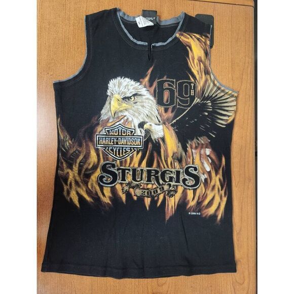 Harley-Davidson 2XL Black tank with Sturgis and Harley-Davidson and Eagle on the - Picture 1 of 5